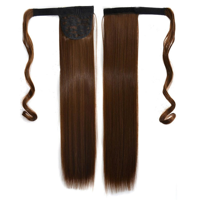 8 Invisible Bandage Wig Long Straight Ponytail