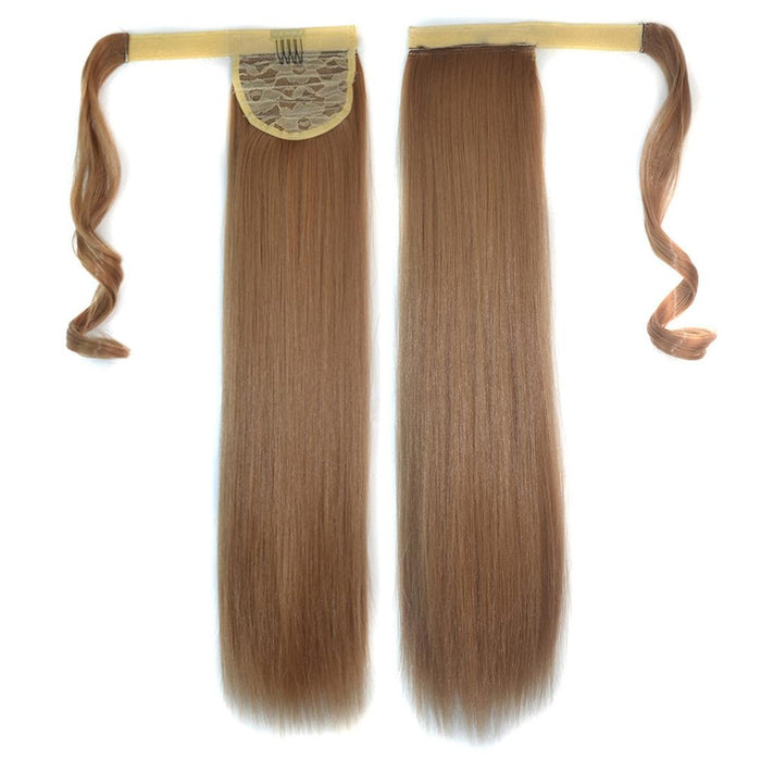 22 Invisible Bandage Wig Long Straight Ponytail