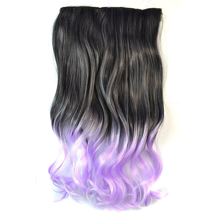 Gradient Large Wave Clip In Hair Extension Long Curls