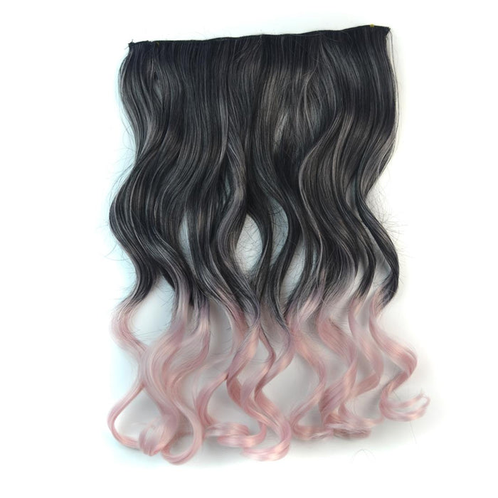 Gradient Large Wave Clip In Hair Extension Long Curls