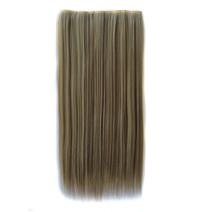 5 Clip Long Straight Wig Piece 613H18