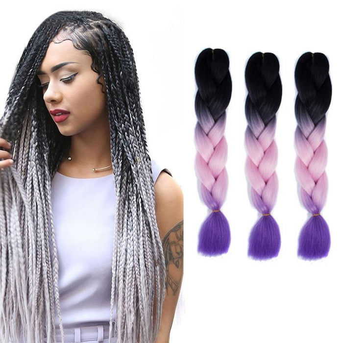 Gradient Braid Wigs 60Cm Length Sapphire