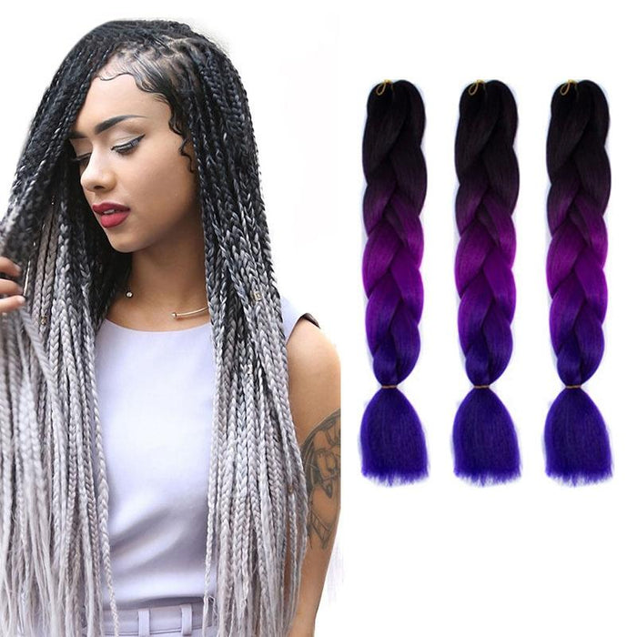 Gradient Braid Wigs 60Cm Length Sapphire
