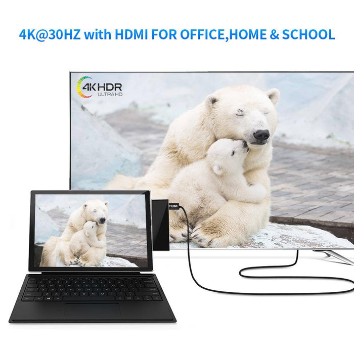 3-Port Usb 3.0 + Hdmi + Sd / Tf Card Reader Hub With 4K Hdmi Adapter