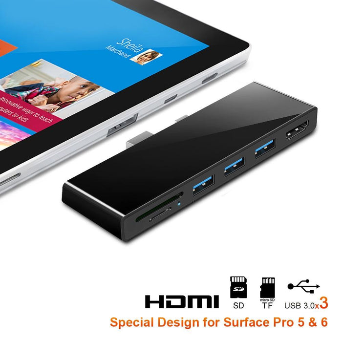 3-Port Usb 3.0 + Hdmi + Sd / Tf Card Reader Hub With 4K Hdmi Adapter