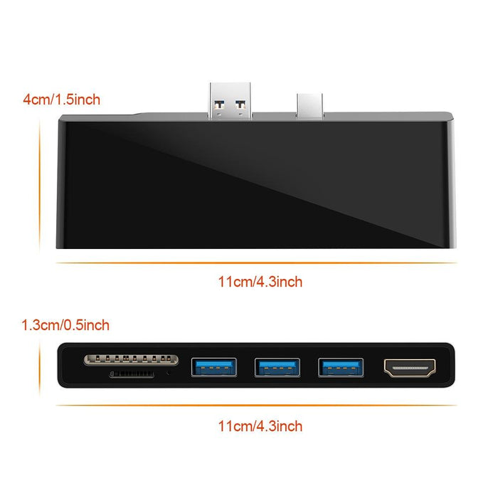 3-Port Usb 3.0 + Hdmi + Sd / Tf Card Reader Hub With 4K Hdmi Adapter