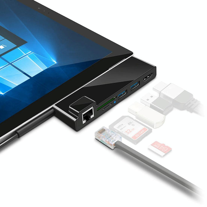 4K Hdmi Adapter With Usb Rj45 And Sd / Tf Reader