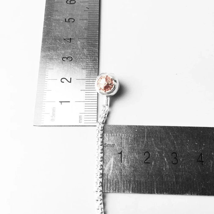 925 Sterling Silver Strand Necklace Rose Gold Basic Style For Men And Women European Fashion Jewelry For Friends