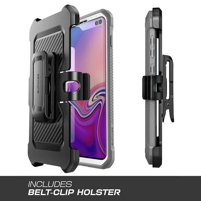 For Samsung Galaxy S10 Plus 6.4 Inch Full-Body Rugged Holster Kickstand Ub Pro Case Without Built-In Screen Protector