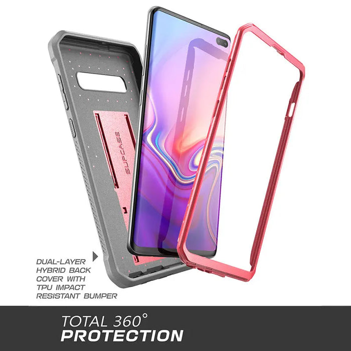 For Samsung Galaxy S10 Plus 6.4 Inch Full-Body Rugged Holster Kickstand Ub Pro Case Without Built-In Screen Protector