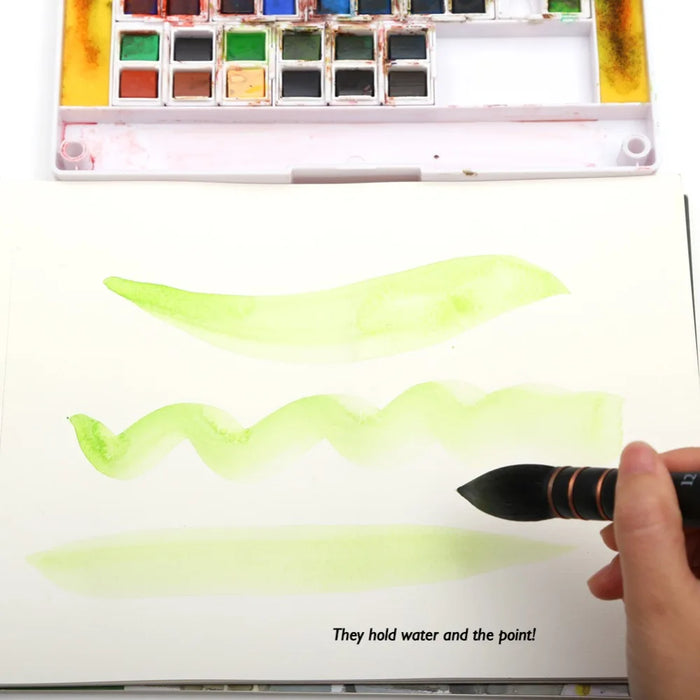 Professional Round Squirrel & Horse Hair Paint Brush Set