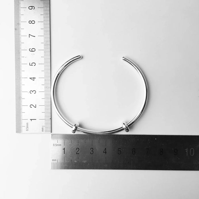 925 Sterling Silver Bracelet Bangle For Women & Men Fashion Karma Jewelry Bead & Charm Carrier