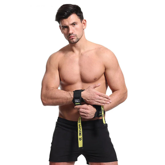 Pair of Weightlifting Grip Straps Dumbbell Hand Grips For Barbell Pull Up