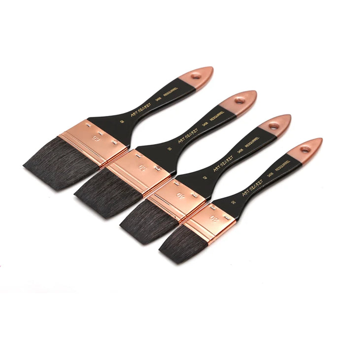 4 Pc Squirrel Hair Paint Brush Set For Art