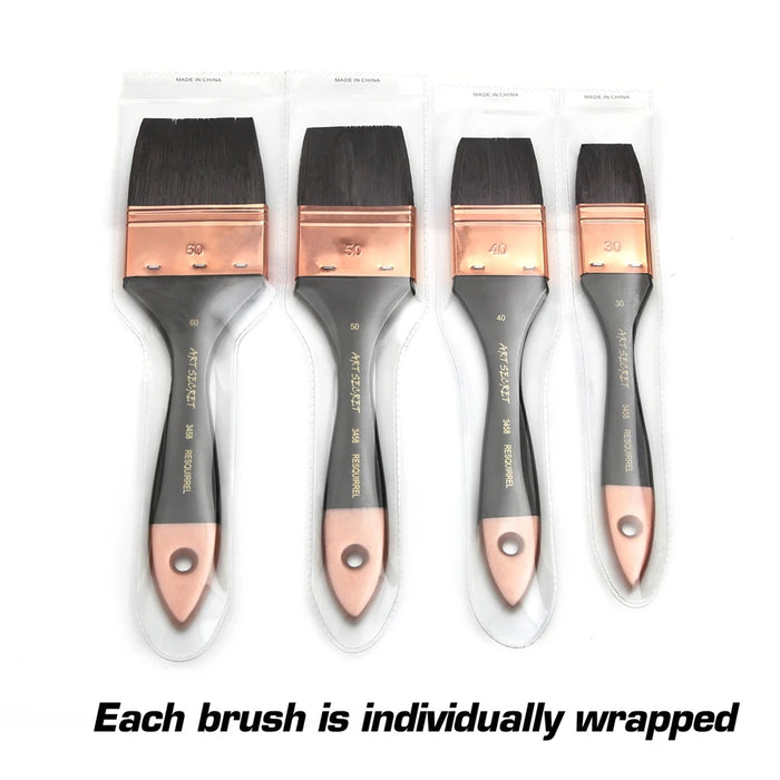 4 Pc Squirrel Hair Paint Brush Set For Art