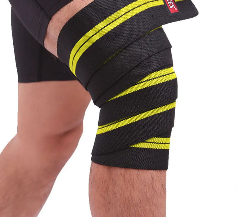 2M x 8Cm Gym Knee Compression Straps For Weight Lifting