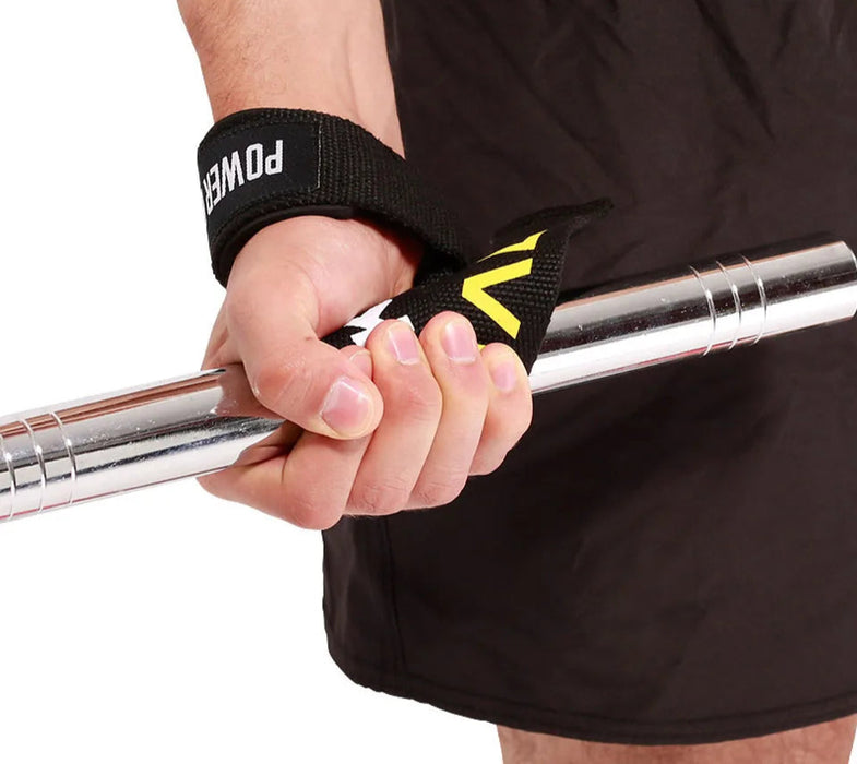 Pair of Fitness Wrist Straps For Weightlifting Padded Support For Deadlifts & Barbells