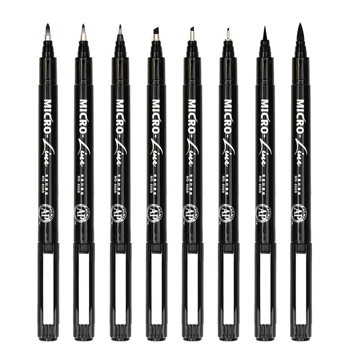8 Piece Waterproof Calligraphy Pen Set For Design Art