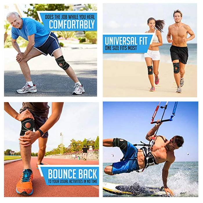 Quick Dry Knee Support With 4 Springs Sports Kneepad Brace