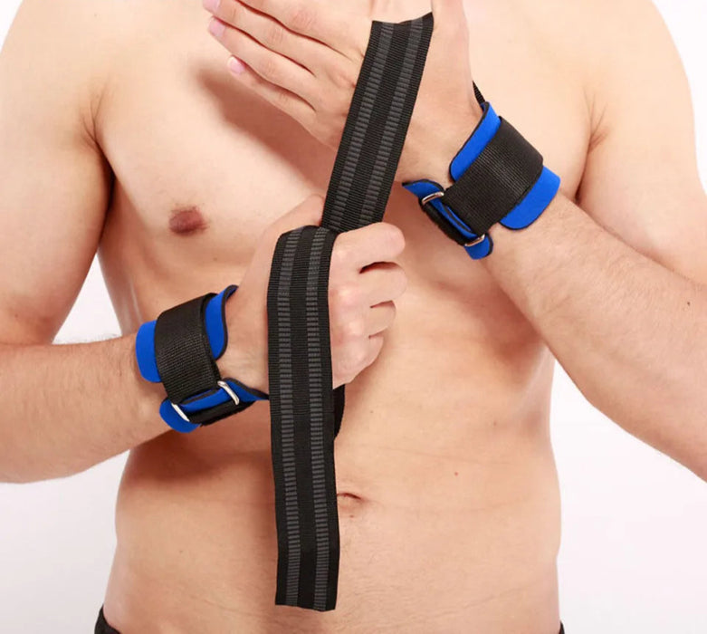 2Pcs Gym Wristband For Fitness Dumbbell Training Support Straps With Hand Power Bands