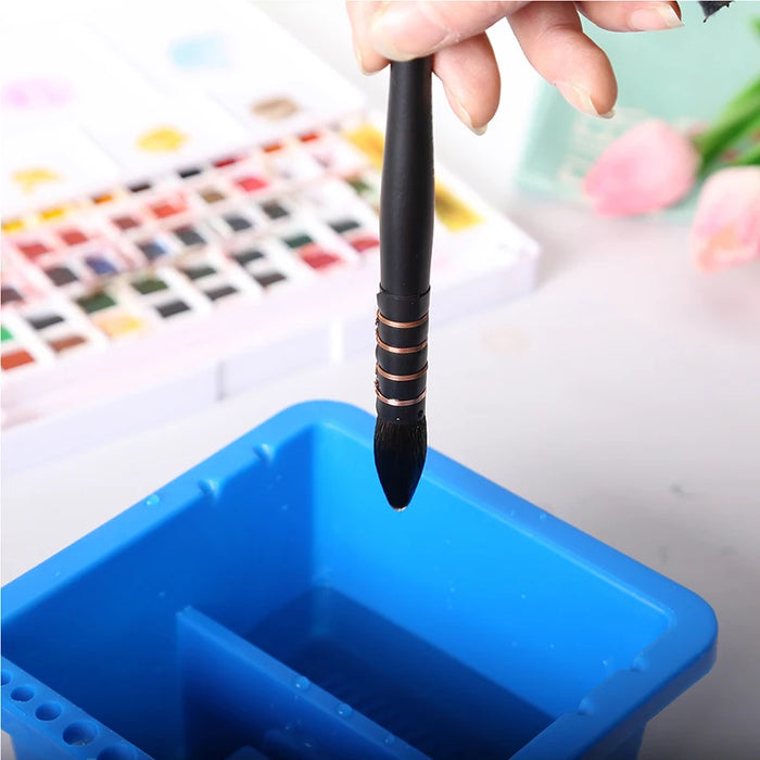 4 Piece Squirrel & Horse Hair Watercolour Brush Set