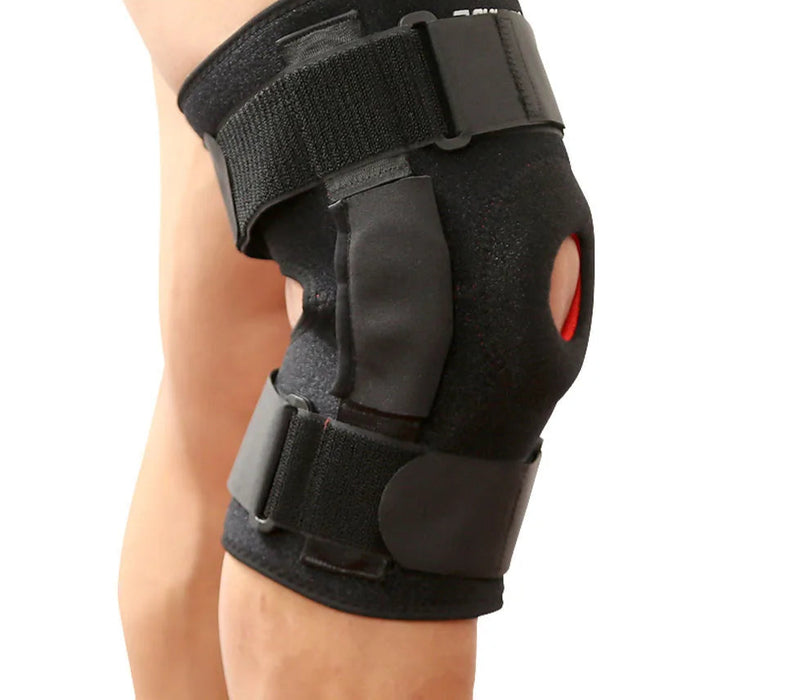 Knee Support With Aluminum Plate 4 Straps For Hiking & Cycling