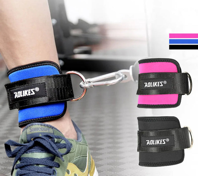 Double D Ring Ankle Cuffs For Cable Machines Leg Exercises & Gym Workouts