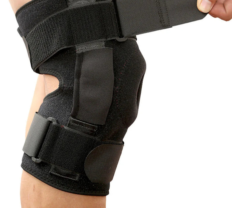 Knee Support With Aluminum Plate 4 Straps For Hiking & Cycling