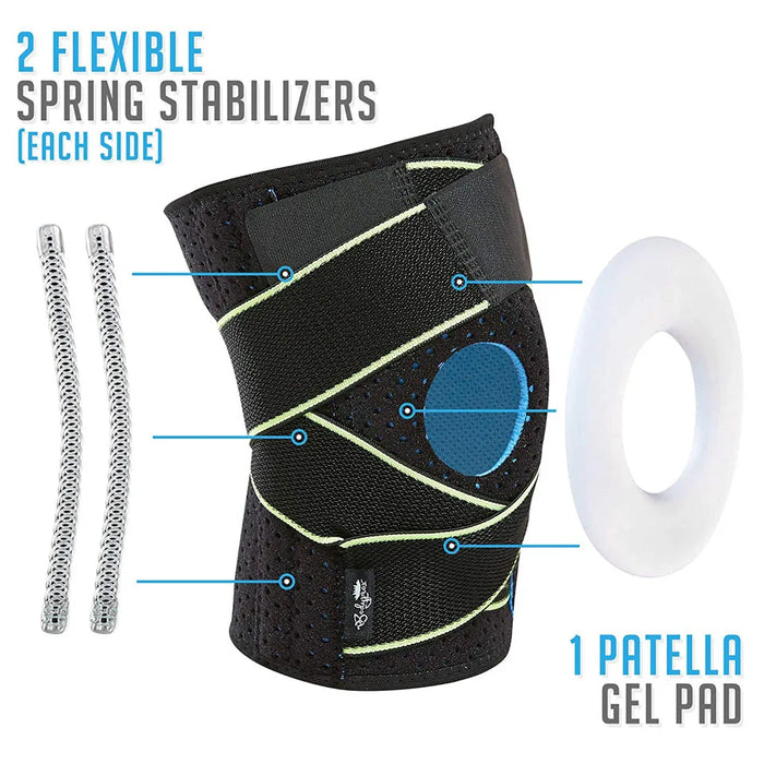 Quick Dry Knee Support With 4 Springs Sports Kneepad Brace