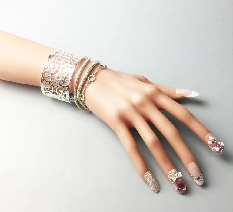 925 Sterling Silver Romantic Gift European Bracelet Bangle Glam Good For Women