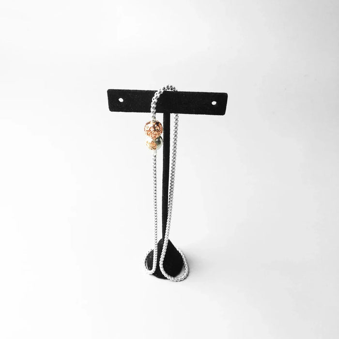 925 Sterling Silver Strand Necklace Rose Gold Basic Style For Men And Women European Fashion Jewelry For Friends