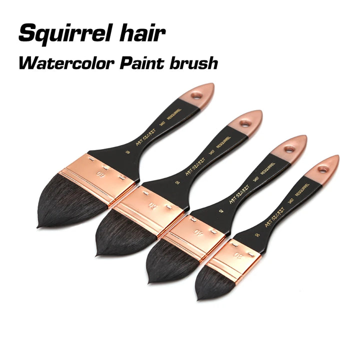 Large Round Squirrel Hair Paint Brush Set For Art
