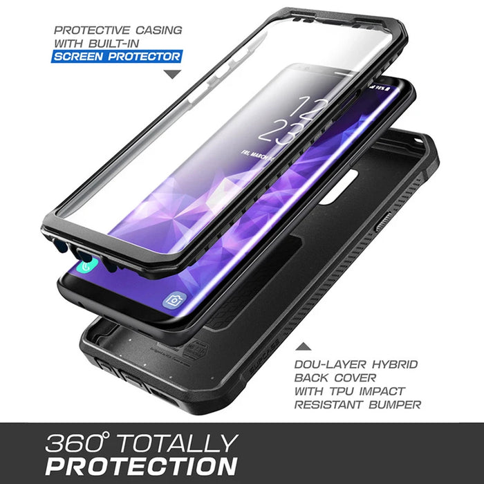 For Samsung Galaxy S9 Plus Ub Pro Full-Body Rugged Holster Protective Case With Built-In Screen Protector