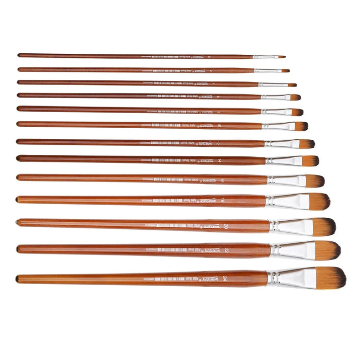 13Pc Filbert Brushes For Watercolour Oil Acrylic