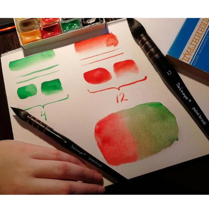 Professional Round Squirrel & Horse Hair Paint Brush Set