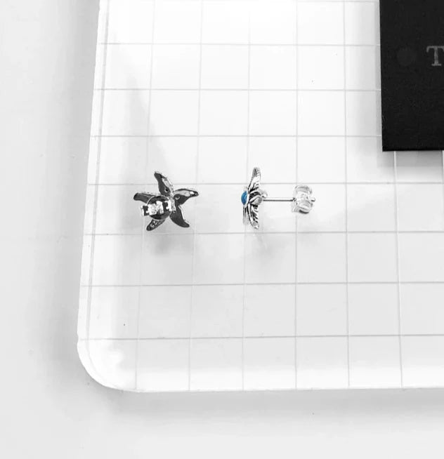925 Sterling Silver Starfish Studs Chic Gift For Women