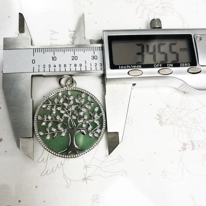 925 Sterling Silver Spring Green Tree Pendant Jewelry For Women