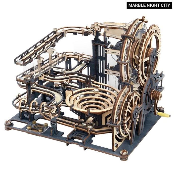 Marble Run Set 5 Kinds 3d Wooden Puzzle Diy Model Building