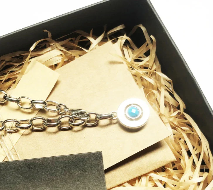 925 Sterling Silver Blue Link Chain Charm Bracelet 2019 Autumn For Women & Men European Style Jewelry Fashion Accessory Club