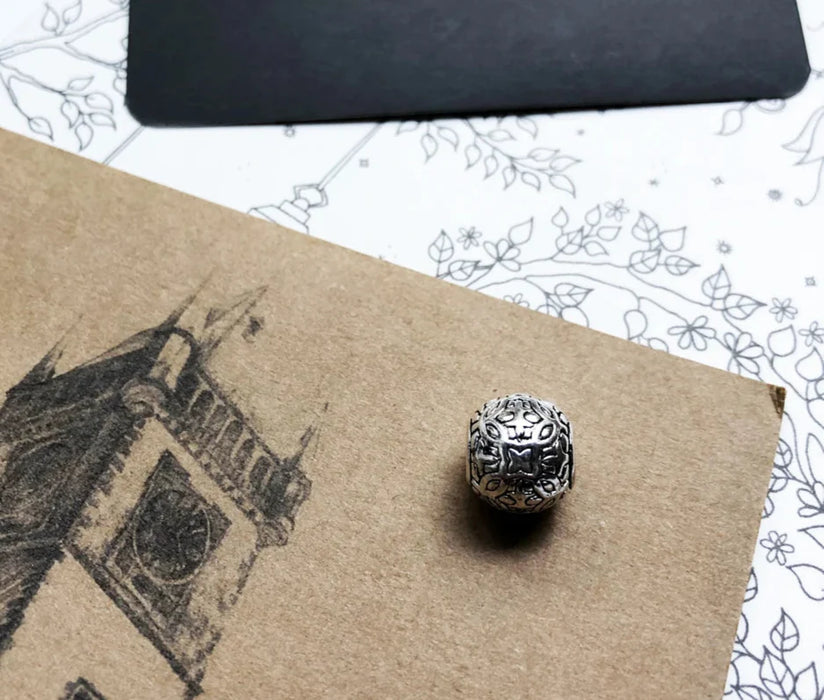 925 Sterling Silver Arabesque Ornament Beads European Jewelry Accessory