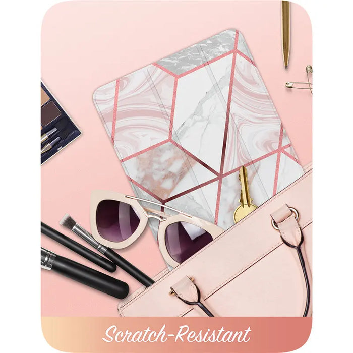 For Ipad Pro 12.9 2020 Cosmo Lite Slim Trifold Stand Smart Clear Hard Back Protective Case With Auto Sleep / Wake