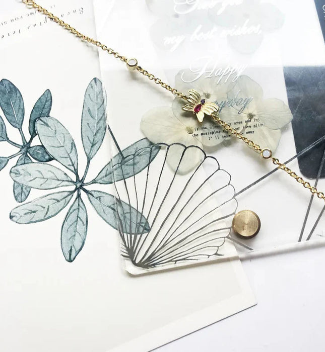 925 Sterling Silver Gracile Butterfly Gold Bracelet Link Chain Romantic Gift Fashion Jewelry For Women Magical Garden