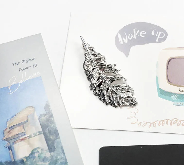 925 Sterling Silver Feather Pendant Fashion Jewelry For Women & Men