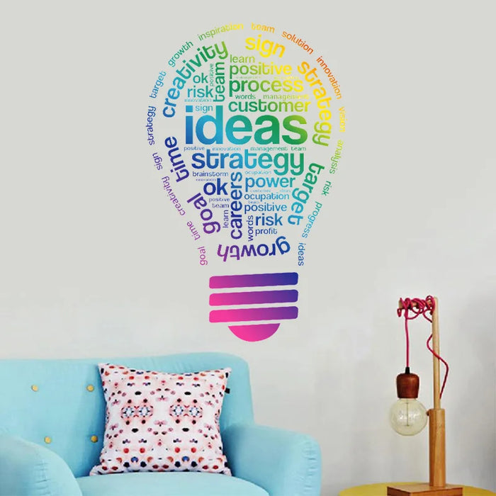 Colourful Bulb Patterns Wall Stickers For Home Decor