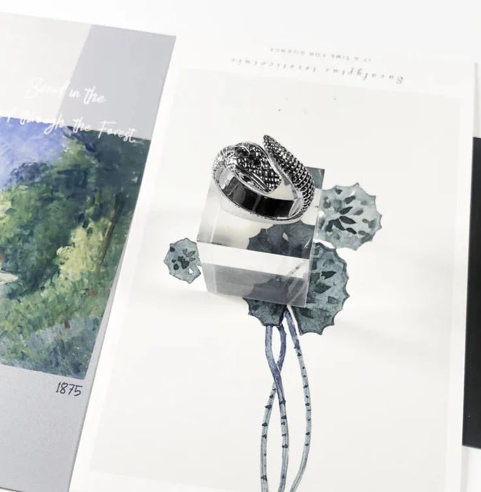 925 Sterling Silver Snake Ring Europe Style Glam Fashion For Women