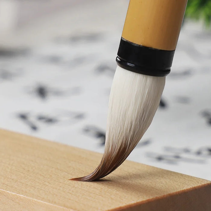 3 Piece Chinese Calligraphy Brush Set For Ink & Watercolour Art