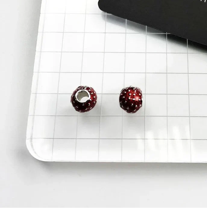 925 Sterling Silver Strawberry Beads Charm For European Diy Jewelry Gift For Women