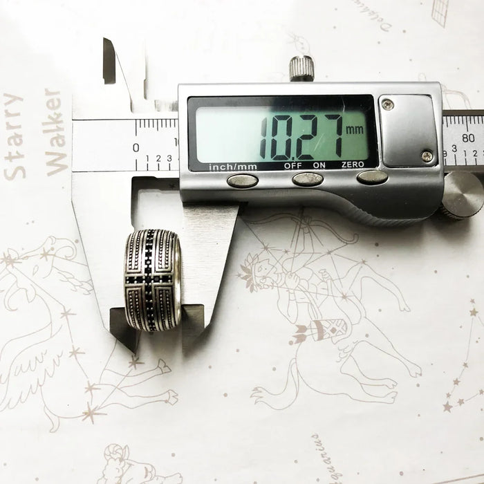 925 Sterling Silver Black Cz Cross Ring Europe Style Fine Jewelry For Men & Women