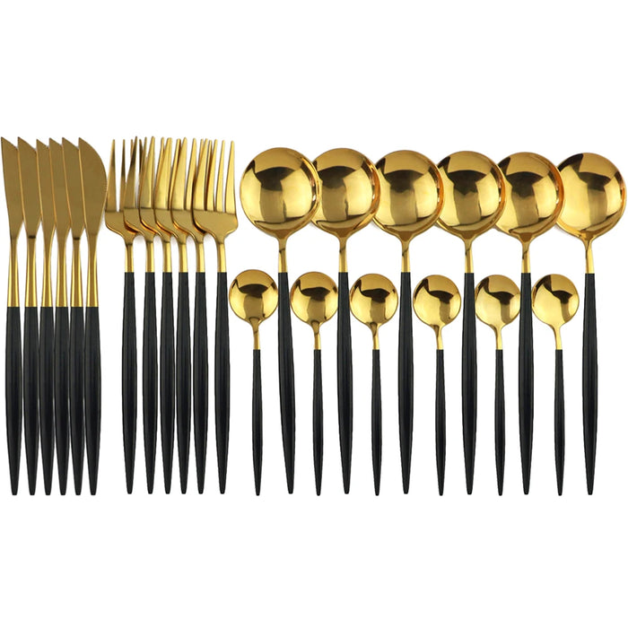 24 Piece Stainless Steel Cutlery Set For 6