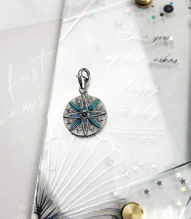 925 Sterling Silver Charm Necklace Koi Fish & Star Design Fashion Jewelry For Women & Girls